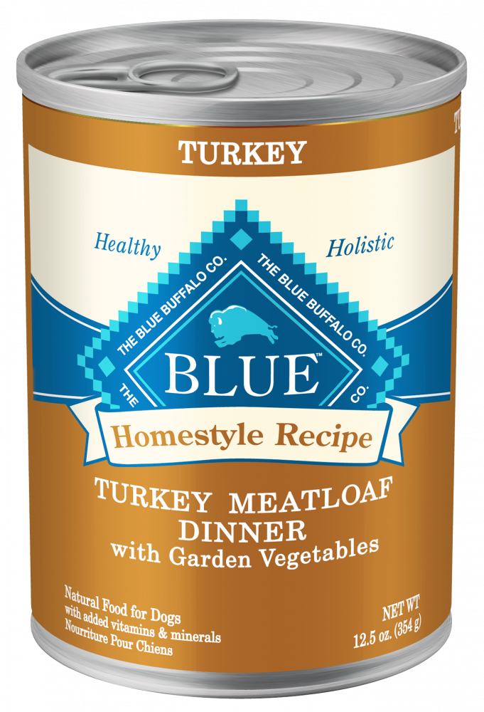 Blue Buffalo Homestyle Recipe Turkey Meatloaf Dinner With Carrots & Sweet Potatoes Canned Dog Food