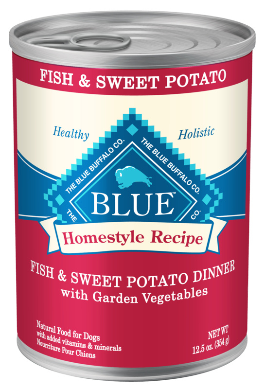 Blue Buffalo Homestyle Recipe Fish Sweet Potato Dinner with Garden Vegetables Canned Dog Food