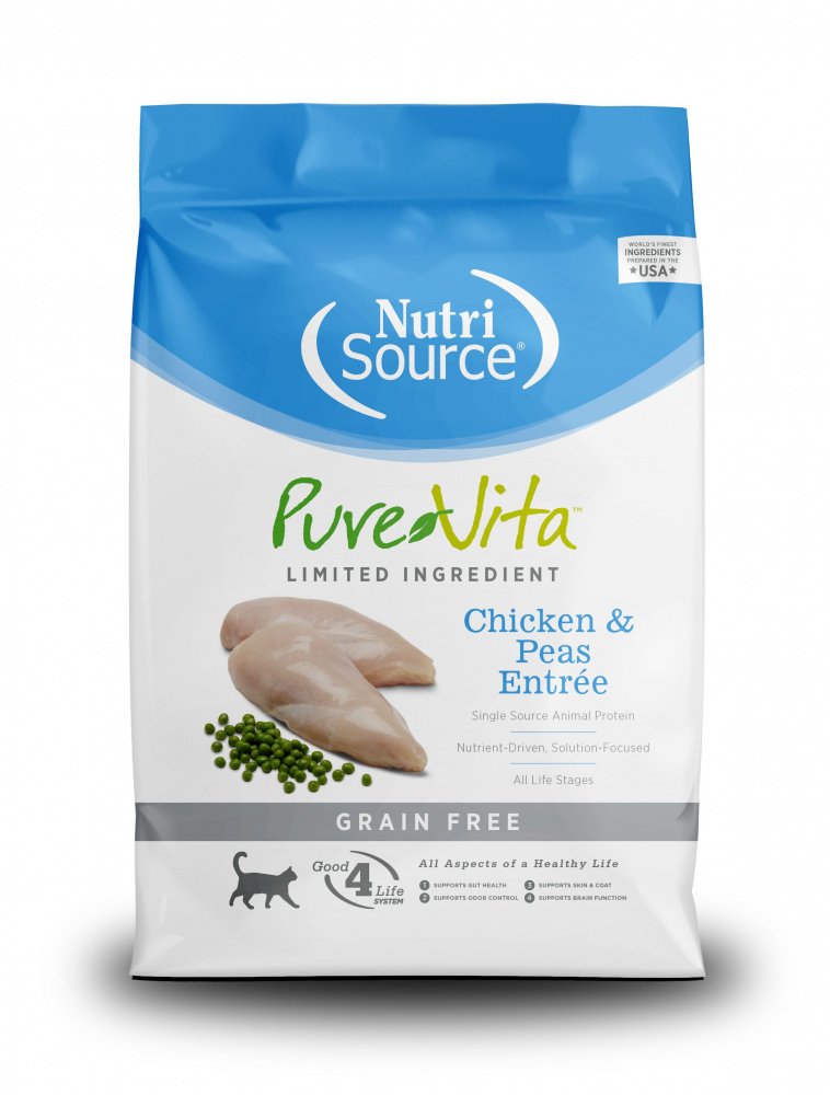 PureVita Grain-Free Chicken  Peas Entree Dry Cat Food