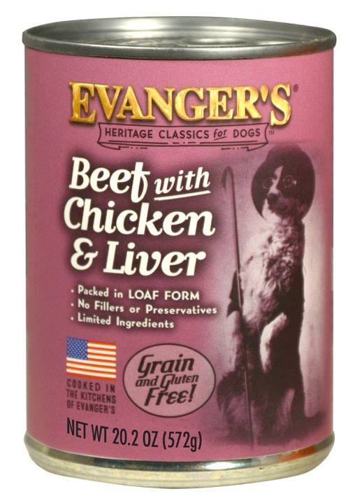 Evangers Classic Beef with Chicken & Liver Canned Dog Food