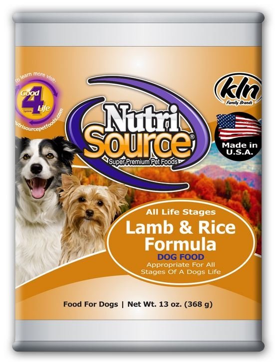 NutriSource Adult Lamb  Rice Canned Dog Food