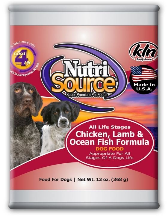 NutriSource Adult Chicken, Lamb  Ocean Fish Canned Dog Food