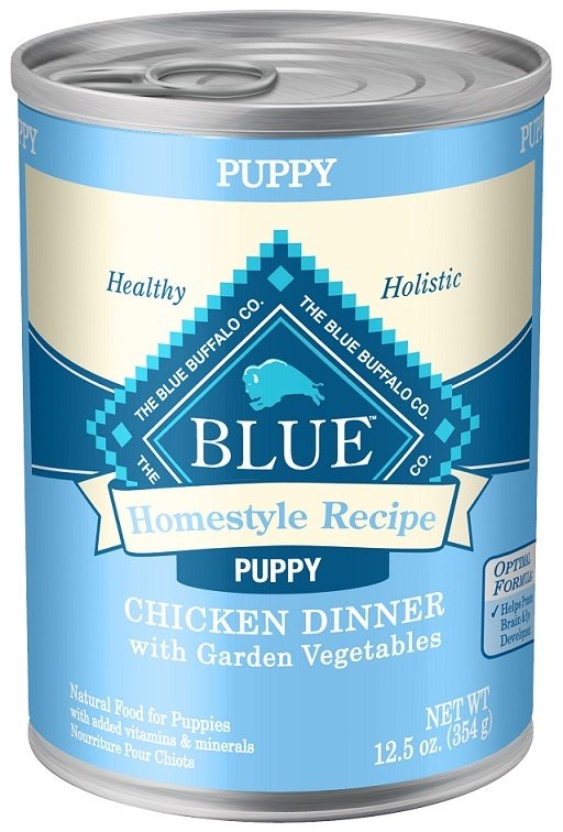 Blue Buffalo Homestyle Puppy Chicken Dinner with Garden Vegetables & Brown Rice Recipe Canned Dog Food