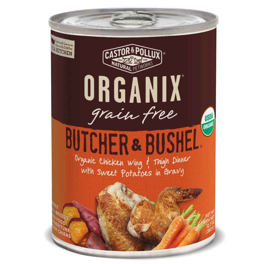 Castor & Pollux Organix Butcher & Bushel Organic Chicken Wing & Thigh Dinner Canned Dog Food