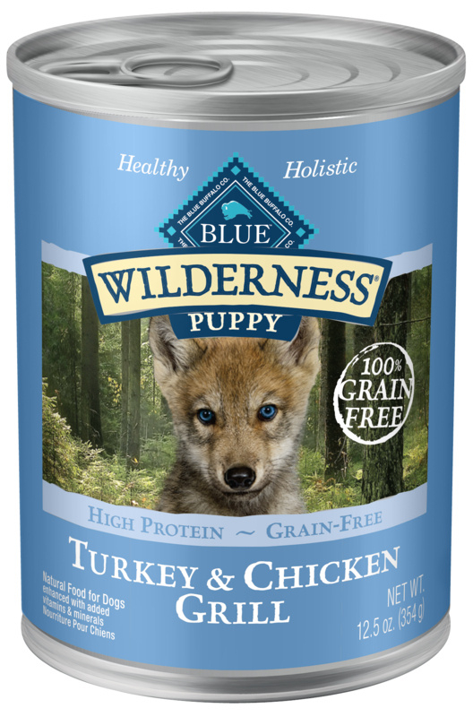 Blue Buffalo Wilderness Turkey  Chicken Grill Puppy Canned Dog Food