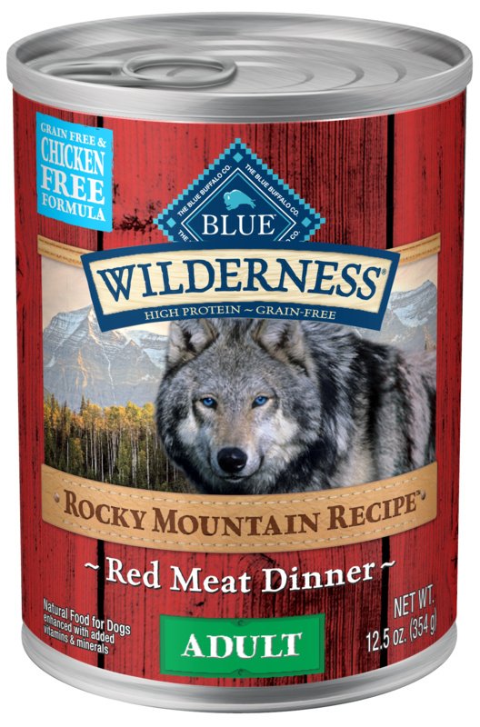 Blue Buffalo Wilderness Rocky Mountain Recipe Red Meat Dinner Adult Canned Dog Food