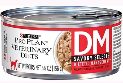Purina Pro Plan Veterinary Diets DM Savory Selects Dietetic Management Canned Cat Food