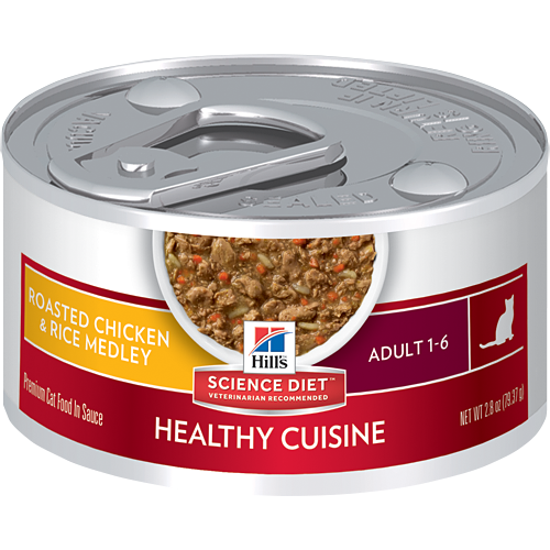 Hill's Science Diet Healthy Adult Cuisine Roasted Chicken  Rice Medley Canned Cat Food