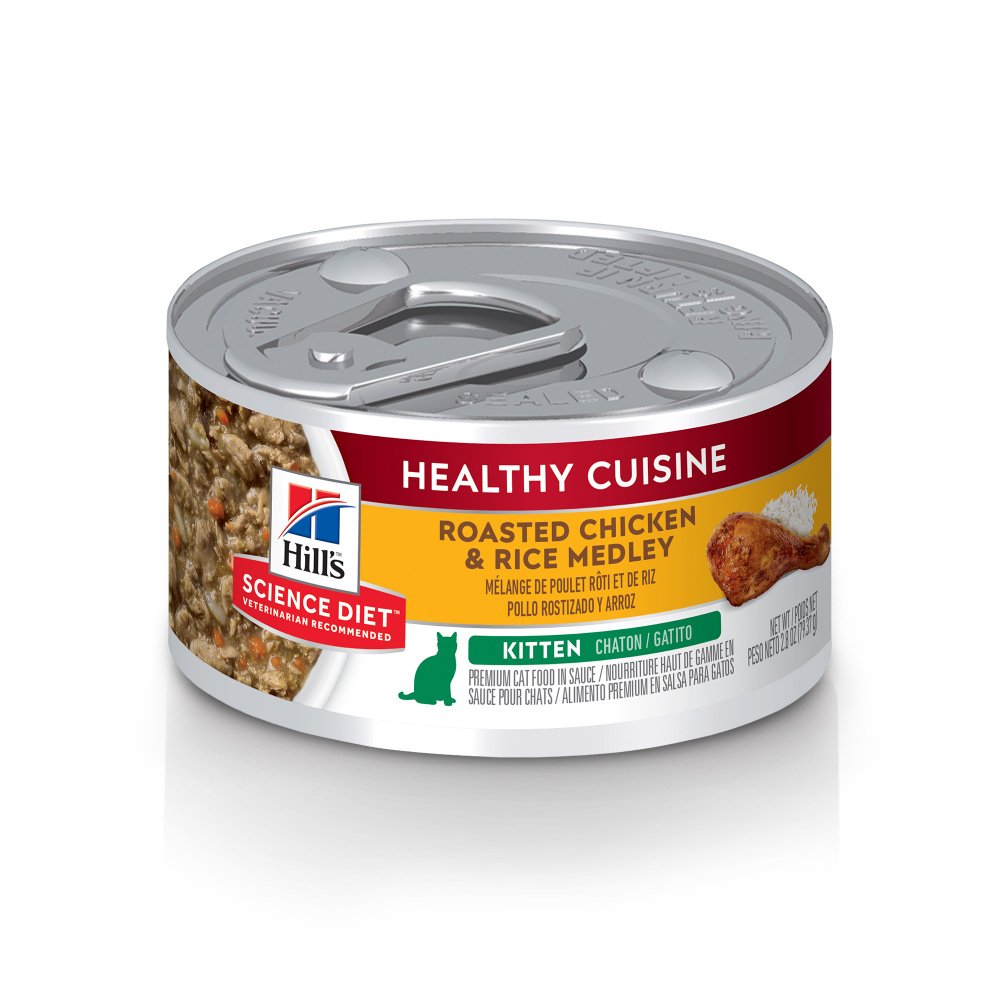 Hill's Science Diet Healthy Cuisine Kitten Roasted Chicken  Rice Medley Canned Cat Food