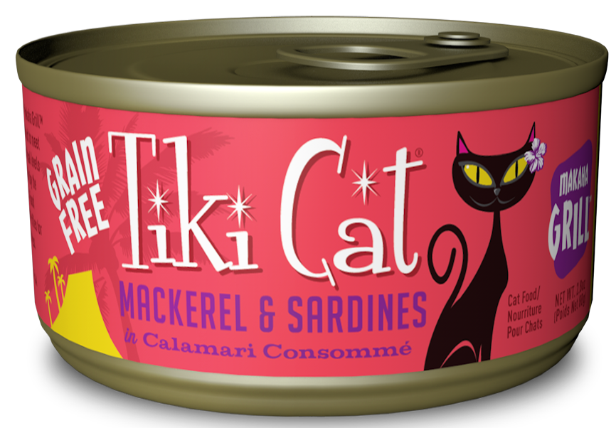 Tiki Cat Makaha Grill Grain Free Mackrel & Sardine In Calamari Consomme Canned Cat Food