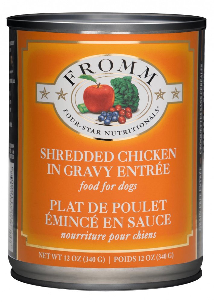 Fromm Four Star Shredded Grain Free Chicken in Gravy Entree Canned Dog Food