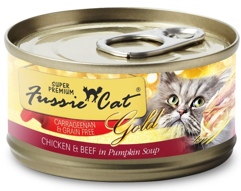 Fussie Cat Super Premium Grain Free Chicken  Beef in Pumpkin Soup Canned Cat Food