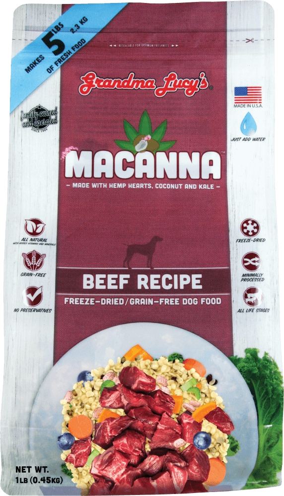 Grandma Lucy's MACANNA Beef Recipe Freeze-Dried Grain-Free Dog Food