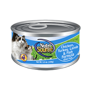 NutriSource Chicken, Lamb, Turkey  Fish Select Grain Free Kitten Recipe Canned Cat Food