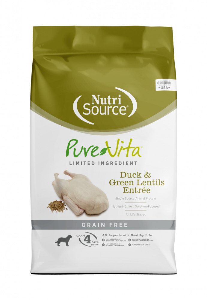 PureVita Grain Free Duck  Green Lentils Recipe Dry Dog Food