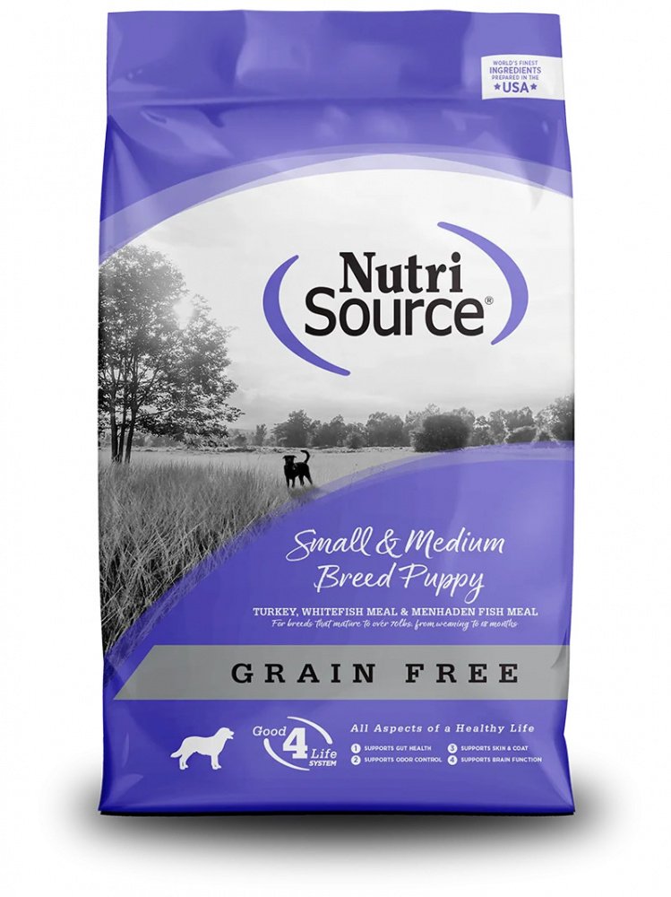 NutriSource Grain Free Small  Medium Breed Puppy Recipe Dry Dog Food