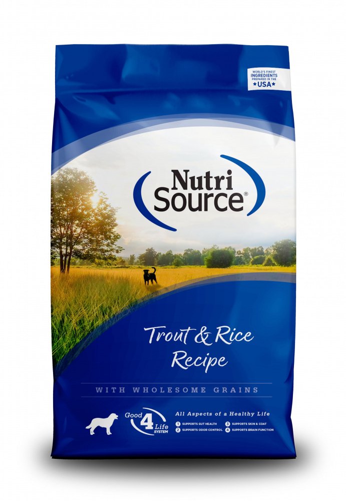 NutriSource Trout  Brown Rice Recipe Dry Dog Food