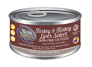 NutriSource Grain Free Turkey  Turkey Liver Select Canned Cat Food