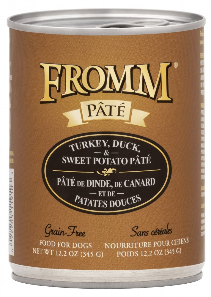 Fromm Grain Free Turkey, Duck,  Sweet Potato Pate Canned Dog Food