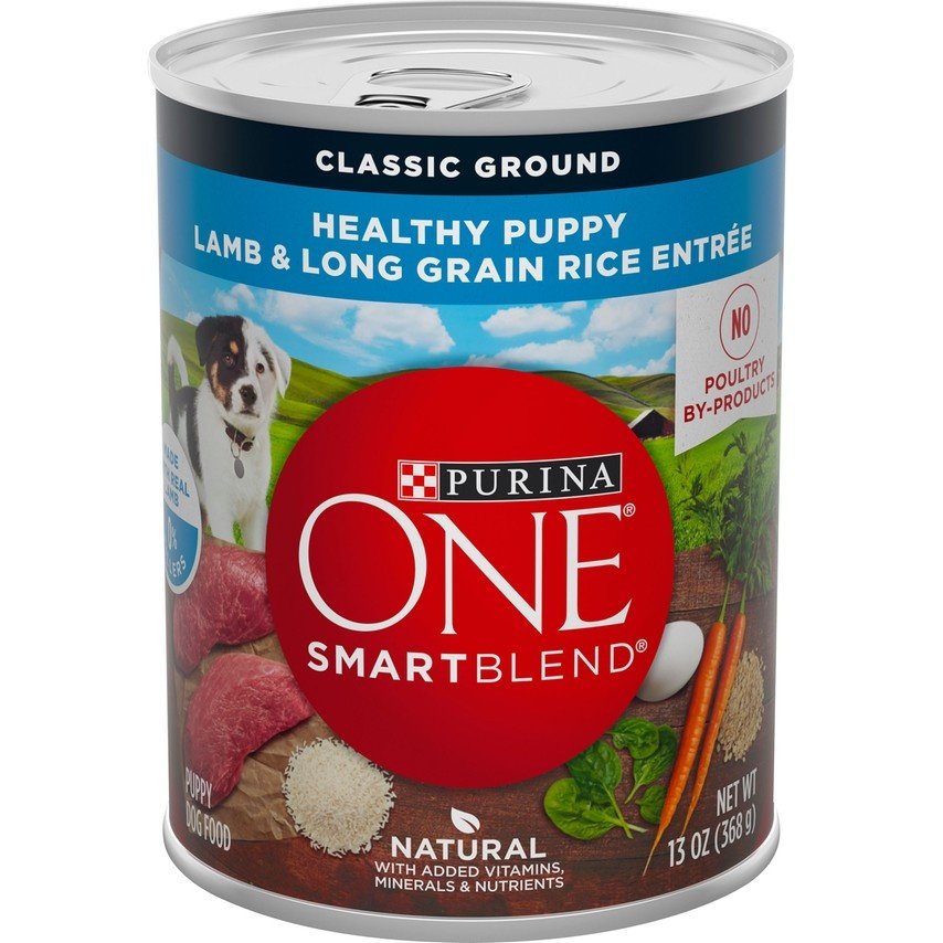 Purina ONE SmartBlend Classic Healthy Puppy Ground Lamb  Long Grain Rice Canned Dog Food