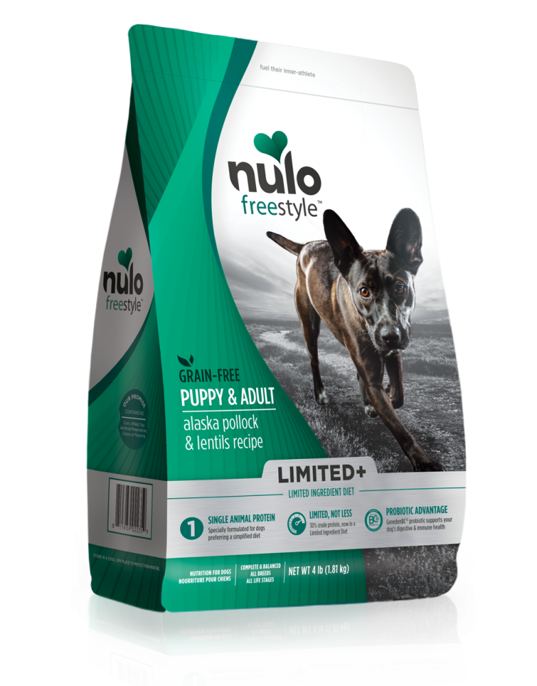 Nulo FreeStyle Limited+ Grain Free Alaska Pollock  Lentils Recipe Puppy  Adult Dry Dog Food