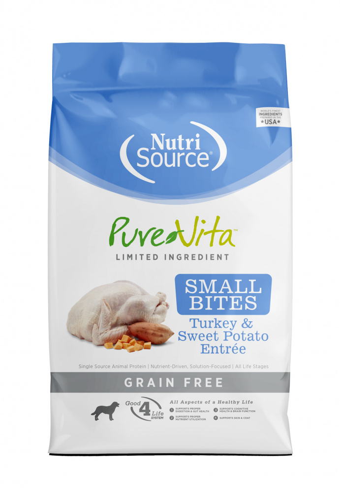 PureVita Small Bites Grain Free Turkey  Sweet Potato Recipe Dry Dog Food