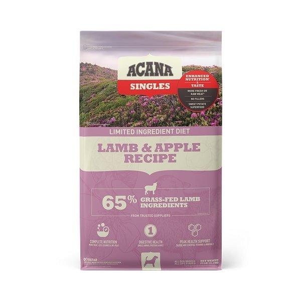 ACANA Singles Lamb  Apple Recipe Grain Free Dry Dog Food