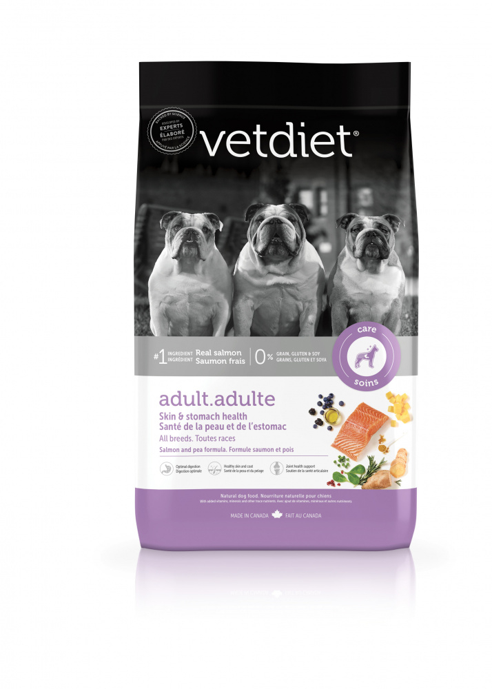 Vetdiet Salmon  Pea Formula Adult Skin  Stomach Health All Breeds Dry Dog Food