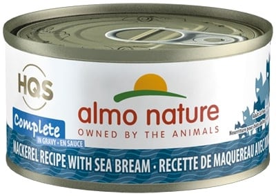 Almo Nature HQS Complete Cat Grain Free Mackerel with Sea Bream Canned Cat Food