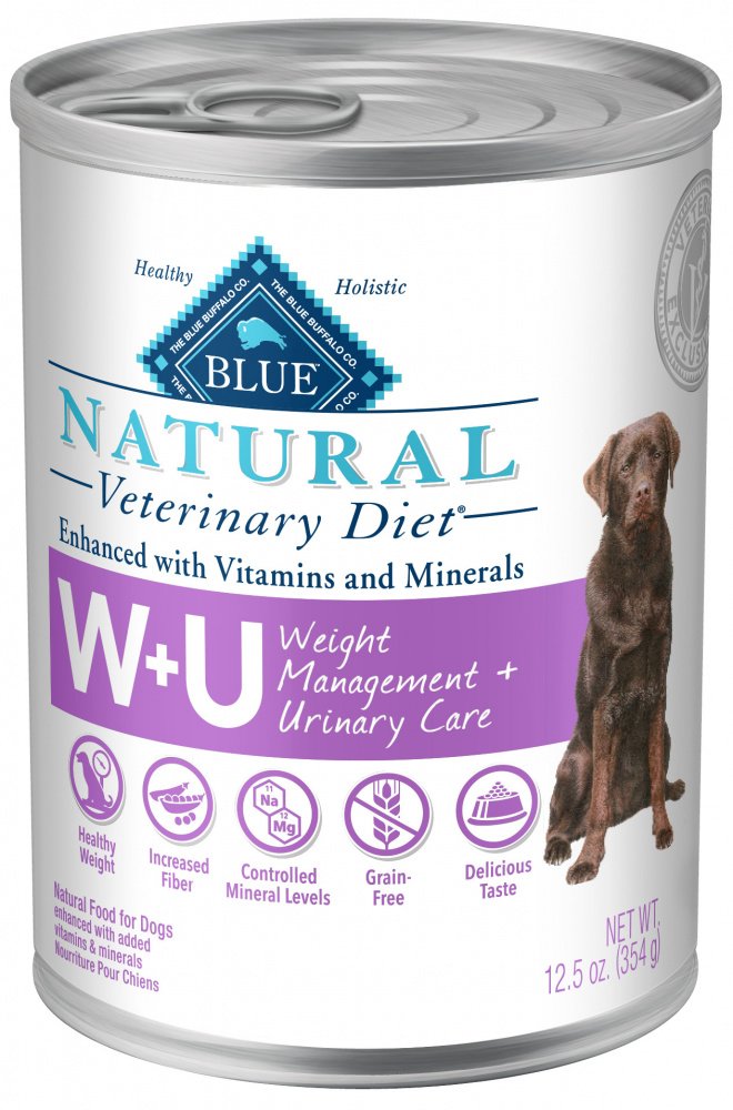 BLUE Natural Veterinary Diet W+U Weight Management + Urinary Care Canned Dog Food