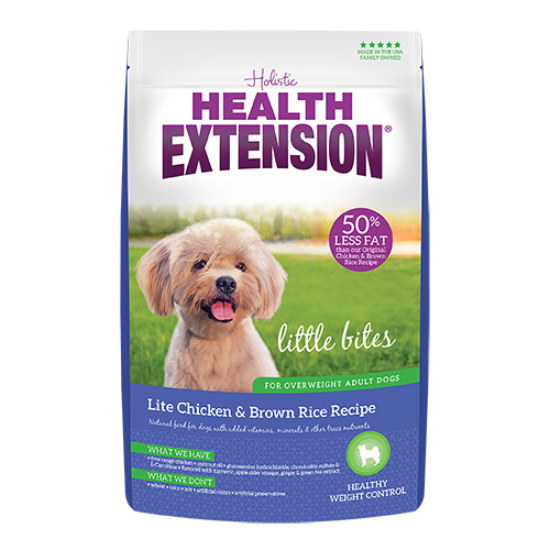 Health Extension Little Bites Lite Chicken  Brown Rice Recipe Dry Dog Food
