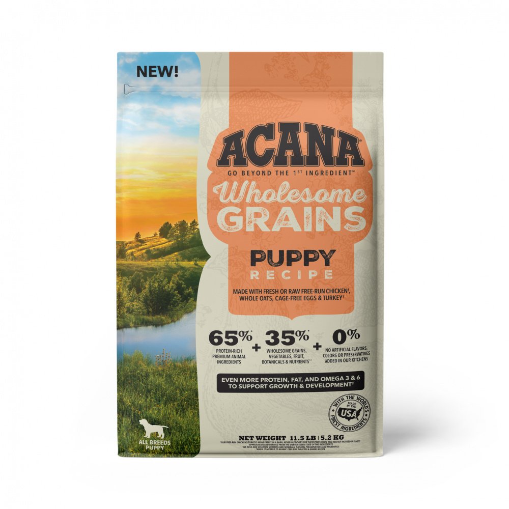ACANA Puppy Wholesome Grains Real Chicken, Eggs  Turkey Dry Dog Food