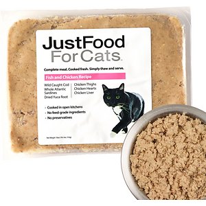 JustFoodForCats Fish & Chicken Recipe Fresh Frozen Cat Food