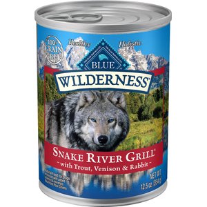 Blue Buffalo Wilderness Snake River Grill Trout, Venison & Rabbit Formula Grain-Free Canned Dog Food