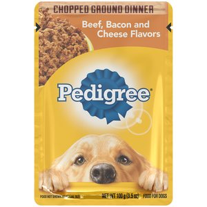 Pedigree Chopped Ground Dinner Beef, Bacon & Cheese Flavors Adult Wet Dog Food