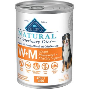 Blue Buffalo Natural Veterinary Diet W+M Weight Management + Mobility Support Grain-Free Wet Dog Food