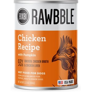 BIXBI RAWBBLE Chicken & Pumpkin Recipe Wet Dog Food