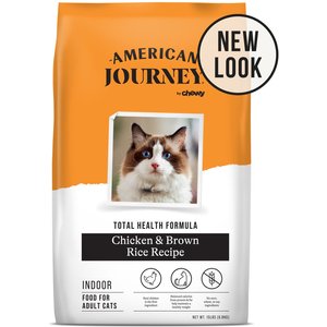 Image of American Journey Indoor Cat Total Health Formula Chicken & Brown Rice Recipe Dry Cat Food