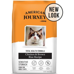 Image of American Journey Sensitive Stomach Total Health Formula Chicken & Brown Rice Recipe Dry Cat Food