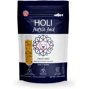HOLI Wild Caught Salmon Protein Pack Grain-Free Freeze-Dried Dog Food Topper