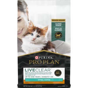 Purina Pro Plan Liveclear Kitten Chicken & Rice Formula Dry Cat Food 