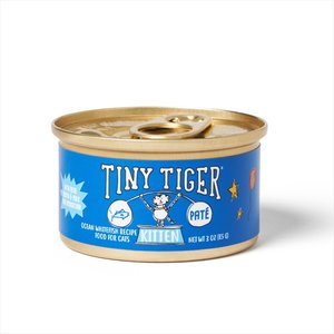 Tiny Tiger, Kitten Classic, Ocean Whitefish Pate Recipe, Canned Cat Food