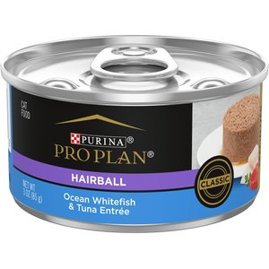 Purina Pro Plan Hairball Control Ocean Whitefish & Tuna Entrée Pate Wet Cat Food