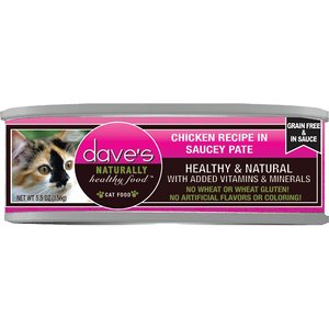 Dave's Pet Food Saucey Pate Chicken Recipe Wet Cat Food
