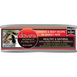 Image of Dave's Pet Food Saucey Pate Chicken & Beef Recipe Wet Cat Food
