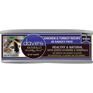 Image of Dave's Pet Food Saucey Pate Chicken & Turkey Recipe Wet Cat Food