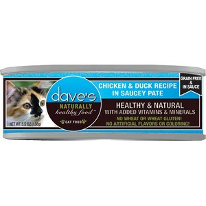 Image of Dave's Pet Food Saucey Pate Chicken & Duck Recipe Wet Cat Food