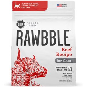 Bixbi RAWBBLE Beef Recipe Grain-Free Freeze-Dried Cat Food
