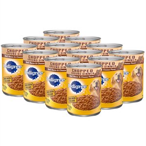 Pedigree Chopped Ground Dinner Beef, Bacon & Cheese Flavor Canned Wet Dog Food
