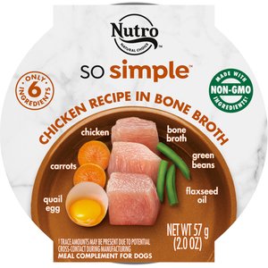 Nutro So Simple Meal Complement Chicken Recipe in Bone Broth Grain-Free Wet Dog Food Topper